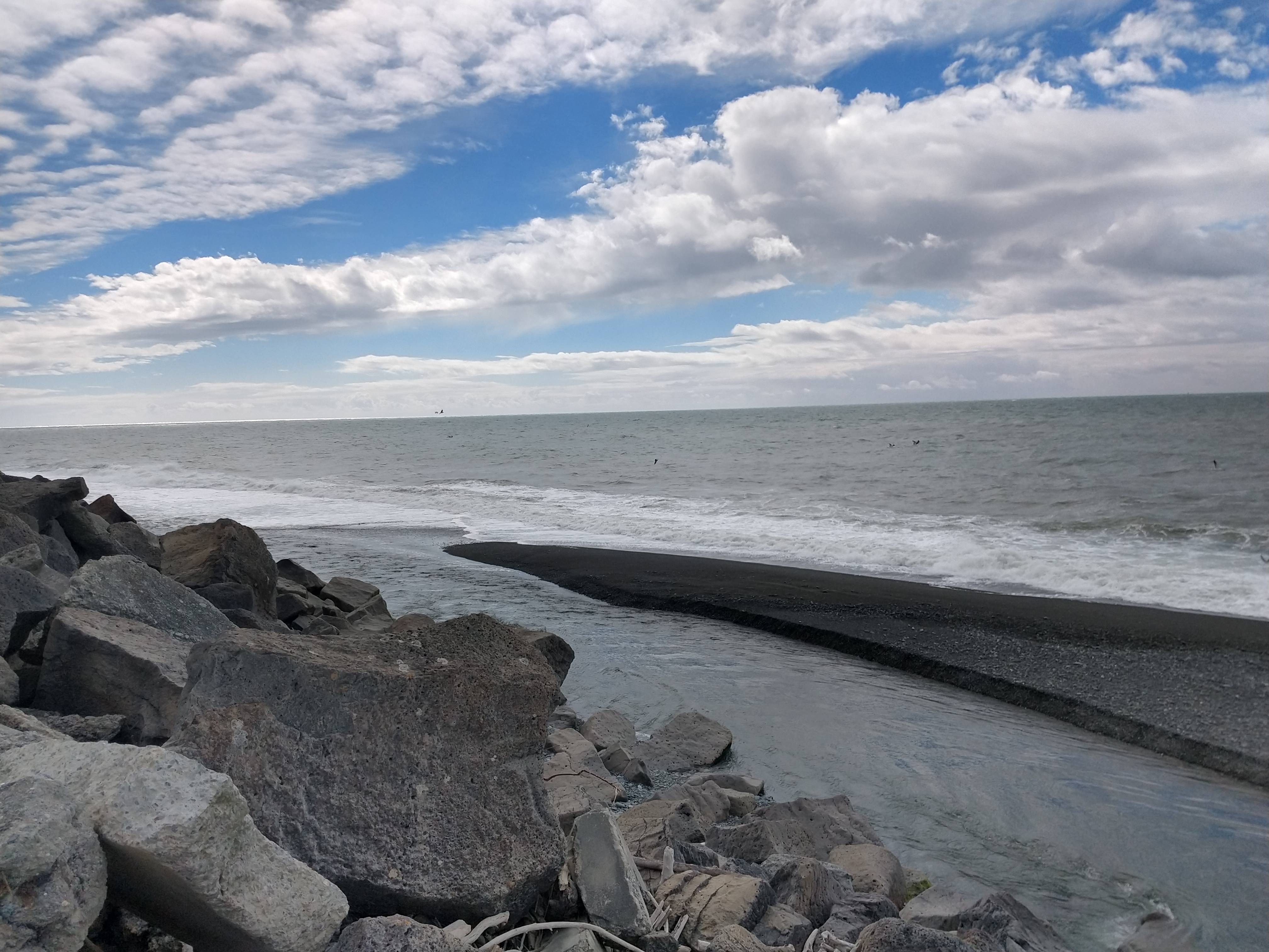 The orari mouth on Tuesday very cold and windy but good flow
