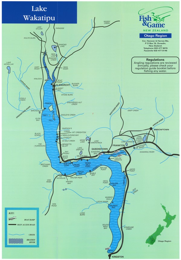Lake Wakatipu map