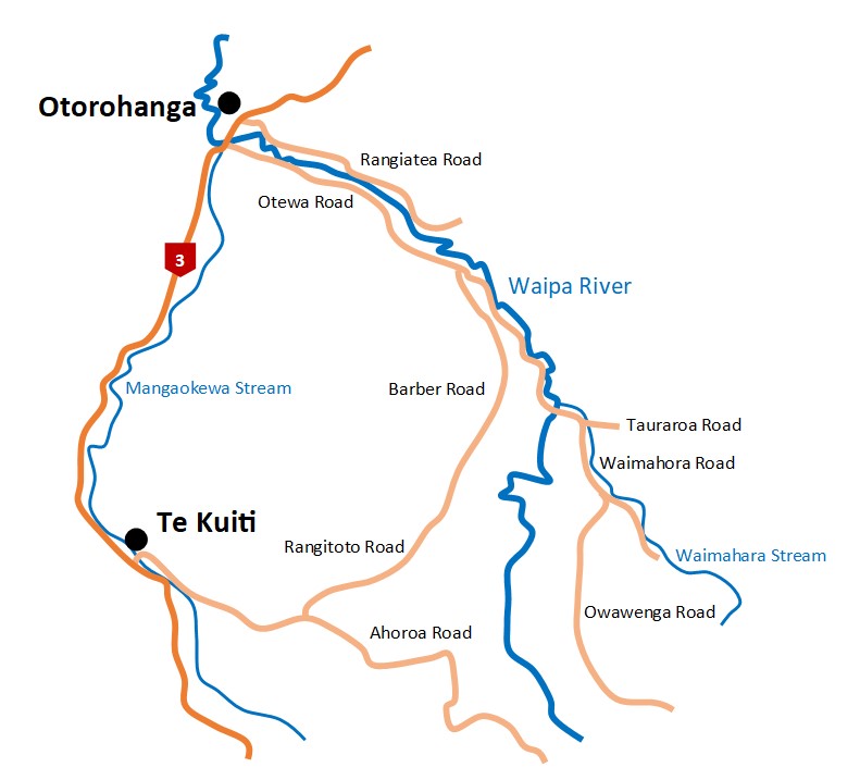 Lower Waipa Map