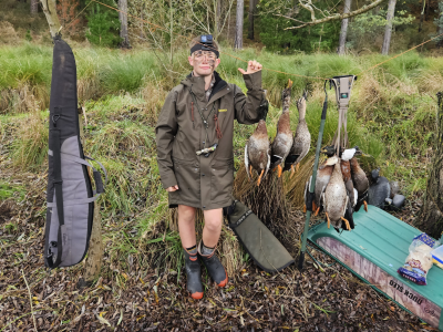 header Oscar Gleeson after a morning shoot in South Wairarapa David Dye