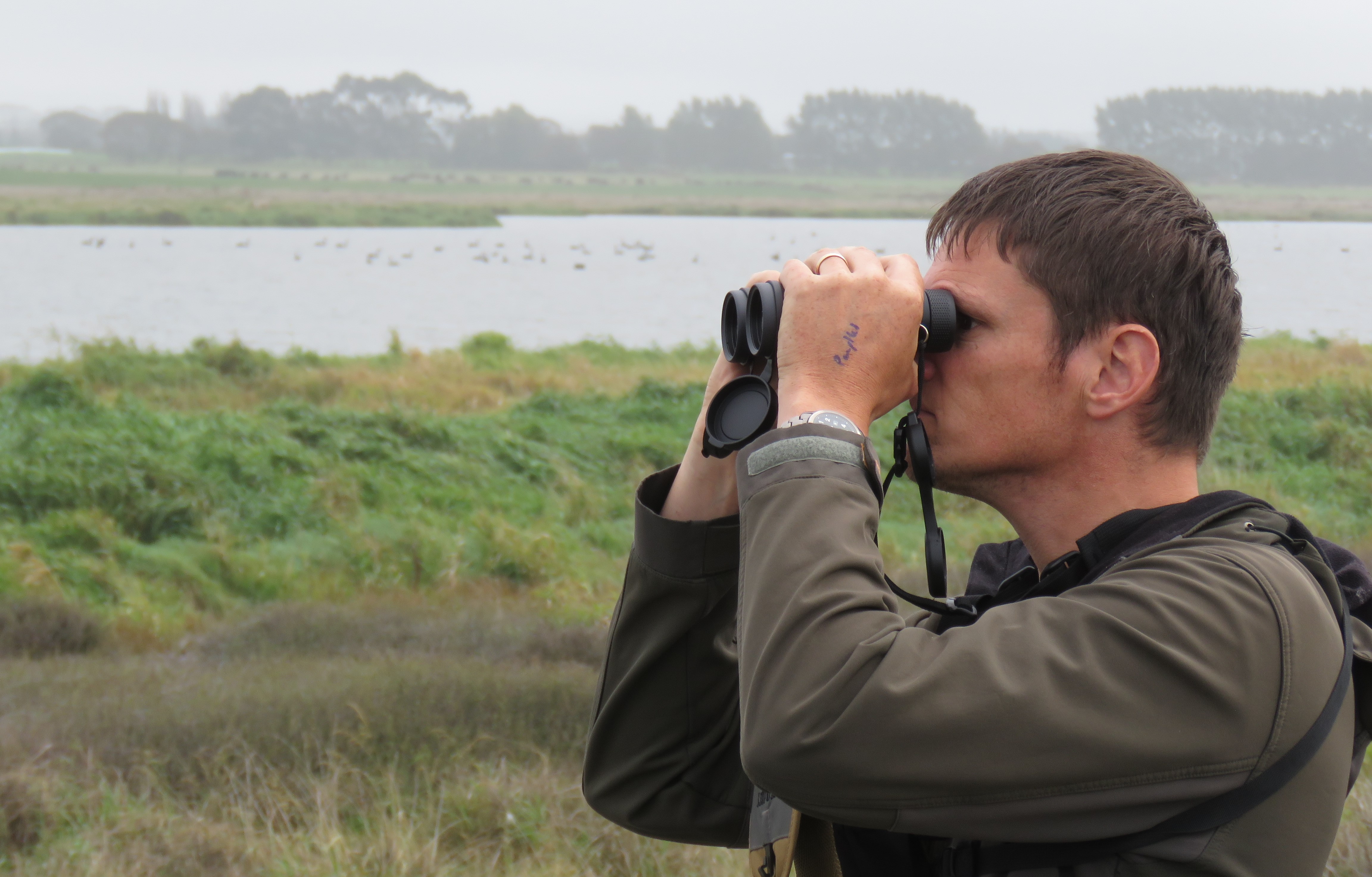 BBcsi2Hamish Stevens counts game birds Wainono Lagoon credit Rhys Adams