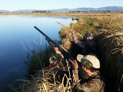 BBjune18CSI1Conor and Sam Carlaw hunting Wainono Lagoon on Opening Weekend