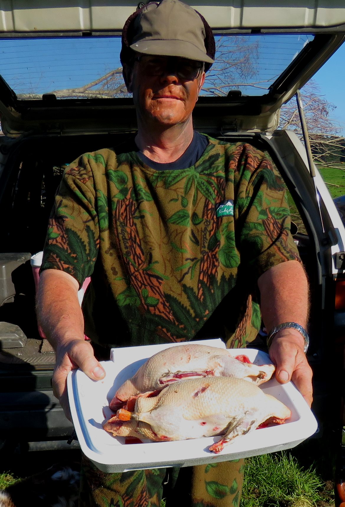 BBaugustCSI2 bird harvested and plucked now the easy work chuck it in the brine overnight2