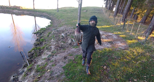 Kadyn with one of his mallards from Opening morning