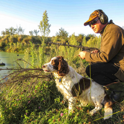 BBcsiMay3 Rodney Herrick and spaniel Ash out hunting in the Waitaki Valley credit Rhys Adams 1